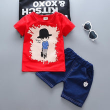 Load image into Gallery viewer, boys clothes summer baby clothing for children kids boy cartoon crocodile White T-shirt shorts bebe fashion outfits
