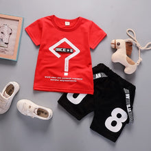 Load image into Gallery viewer, boys clothes summer baby clothing for children kids boy cartoon crocodile White T-shirt shorts bebe fashion outfits

