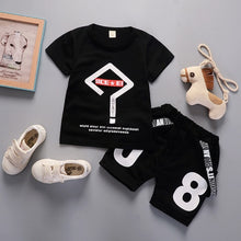 Load image into Gallery viewer, boys clothes summer baby clothing for children kids boy cartoon crocodile White T-shirt shorts bebe fashion outfits
